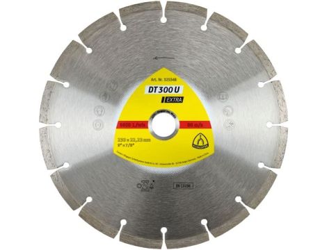 KLINGSPOR TARCZA DIAMENTOWA SEGMENTOWA 230mm x 2,3mm x 22,2mm DT300U, BETON