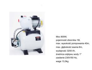 NAC HYDROFOR 800W ZBIORNIK 19L 3200l/h