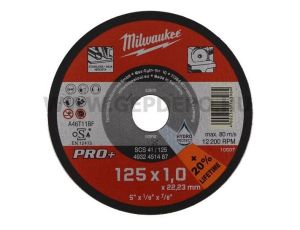 MILWAUKEE TARCZA DO METALU 125 x 1,0 x 22,2mm PRO+, INOX 4932451488