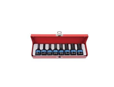 KING TONY NASADKI UDAROWE HEX 1/2"  KOMPLET 8 elem. H5,H6,H8,H10,H12,H14,H17,H19