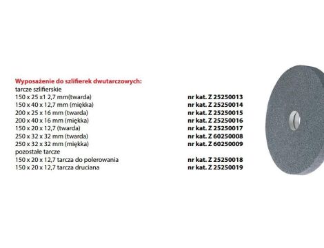 TARCZA SZLIFIERSKA 150x25x12,7mm TWARDA
