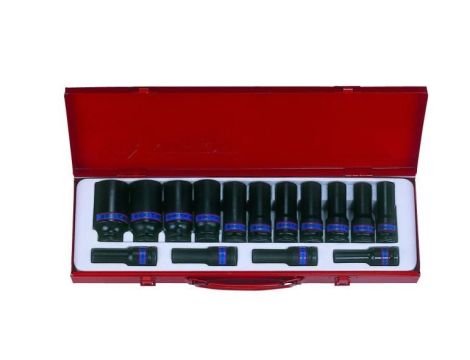 KING TONY NASADKI UDAROWE DŁUGIE 1/2" KOMPLET 15 elem. 10-32mm