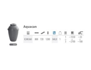 PROSPERPLAST POJEMNIK NA DESZCZÓWKĘ AQUACAN 360 L ANTRACYTOWY 360L - image 2