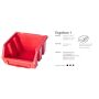 PATROL ERGOBOX 1 CZERWONY, 116 x 112 x 75mm - 2