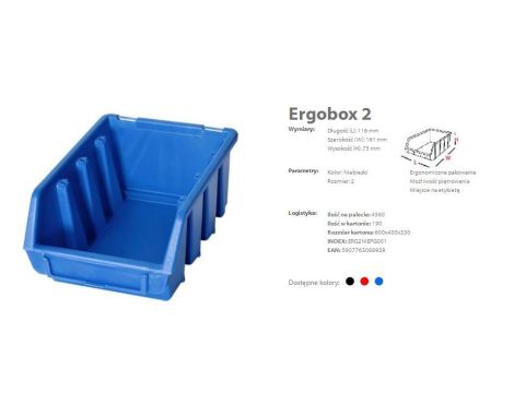 PATROL ERGOBOX 2 CZERWONY, 116 x 161 x 75mm - 2