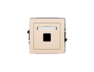 DECO Gniazdo komputerowe pojedyncze bez modułu beżowy 1DGK-1p PT-GN-DE-67-01-ND-00