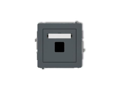 DECO Mechanizm gniazda multimedialnego pojedynczego bez modułu (standard Keystone) grafitowy mat 28DGM-1P