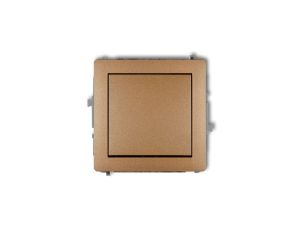 DECO Mechanizm łącznika schodowego (jeden klawisz bez piktogramu) złoty metalik 8DWP-3.1