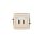 DECO Mechanizm gniazda podwójnego HDMI 2.0 beżowy 1DHDMI-4