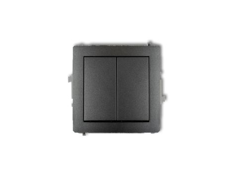 DECO Mechanizm łącznika żaluzjowego z podtrzymaniem (dwa klawisze bez piktogramów) grafitowy 11DWP-88.1