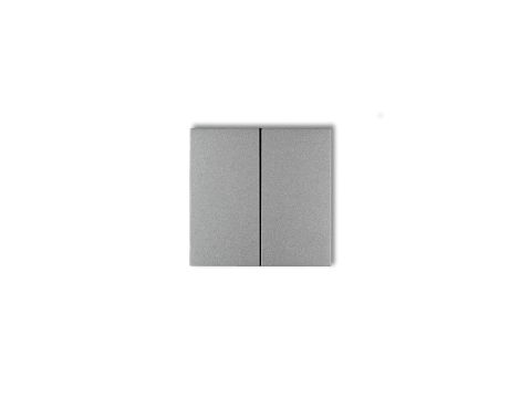 Klawisze podwójne do łączników DECO, FLEXI, MINI (komplet dwóch sztuk) srebrny metalik 7DKL-2