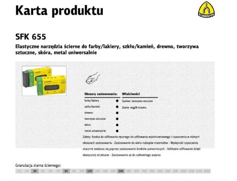KLINGSPOR KOSTKA SZLIFIERSKA 80 x 50 x 20mm P240 SFK655