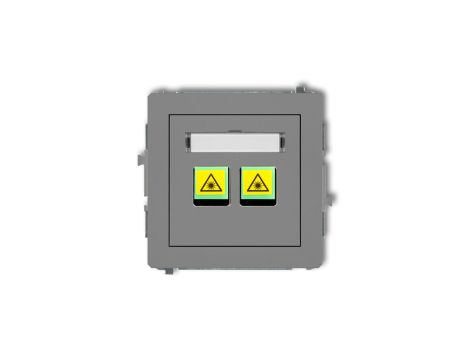 DECO Mechanizm gniazda światłowodowego/optycznego podwójnego szary mat 27DGOP-2