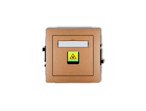 DECO Mechanizm gniazda światłowodowego/optycznego pojedynczego złoty metalik 8DGOP-1