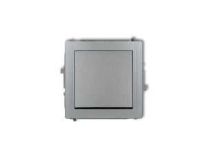 DECO Mechanizm łącznika schodowego (jeden klawisz bez piktogramu) srebrny metalik 7DWP-3.1
