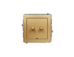 DECO Mechanizm łącznika podwójnego schodowego w stylu amerykańskim (dwa klawisze bez piktogramów) złoty 29DWPUS-33.1