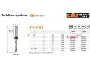 CMT WIERTŁO NP HWM D=2X12 L=57,5 S=10X27