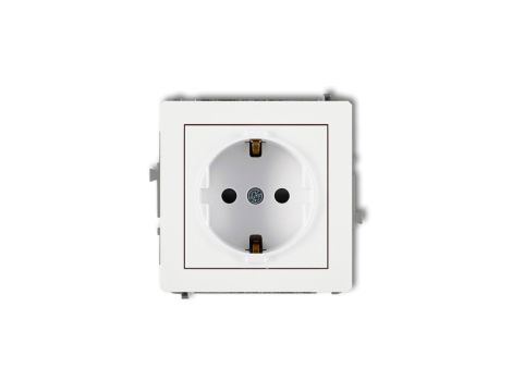 Mechanizm gniazda pojedynczego z uziemieniem SCHUKO 2P+Z (przesłony torów prądowych) MGP-1sp