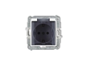 Mechanizm gniazda bryzgoszczelnego z uziemieniem SCHUKO 2P+Z (klapka dymna, przesłony torów prądowych) MGPB-1sdp