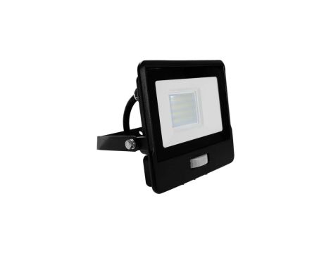 Projektor LED z czujnikiem ruchu 20W 1510lm 3000K Dioda SAMSUNG IP65 Kabel 1m Czarny 5 Lat Gwarancji 20283