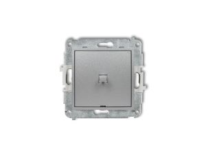 MINI Mechanizm łącznika schodowego w stylu amerykańskim (jeden klawisz bez piktogramu) srebrny metalik 7MWPUS-3.1