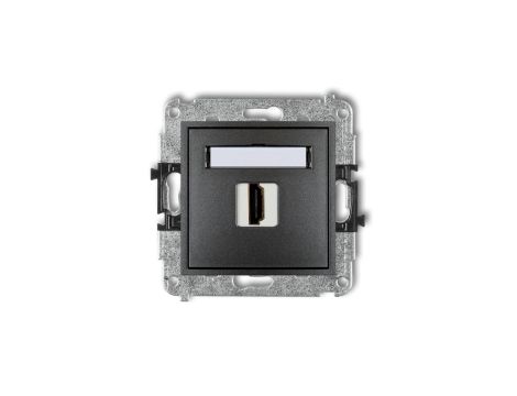 MINI Mechanizm gniazda pojedynczego HDMI 2.0 grafitowy 11MHDMI-3