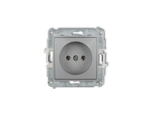 MINI Mechanizm gniazda pojedynczego bez uziemienia 2P (bez przesłon torów prądowych) srebrny metalik 7MGP-1