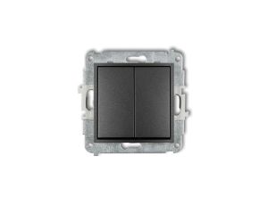 MINI Mechanizm łącznika zwiernego żaluzjowego (dwa klawisze bez piktogramów) grafitowy 11MWP-8.1