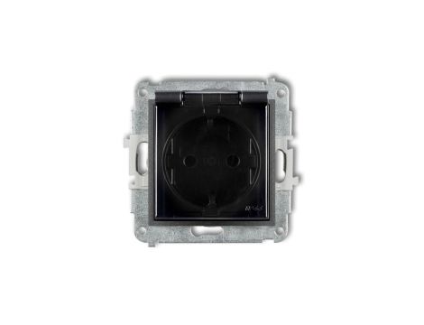 Mechanizm gniazda bryzgoszczelnego z uziemieniem SCHUKO 2P+Z (klapka dymna, przesłony torów prądowych) 11MGPB-1sdp