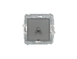 MINI Mechanizm łącznika schodowego w stylu amerykańskim (jeden klawisz bez piktogramu) szary mat 27MWPUS-3.1