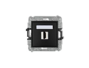 MINI Mechanizm gniazda pojedynczego HDMI 2.0 czarny mat 12MHDMI-3