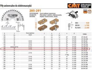CMT PIŁA HM 200x30x2,8/1,8 Z=36 DO CIĘCIA WZDŁUŻNEGO I POPRZECZNEGO%%%