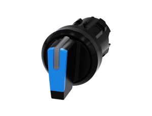 Przełącznik z możliwością podśw 22mm okrągły tworzywo czarny/niebieski kr pióro 3 poz 3SU1002-2BP50-0AA0