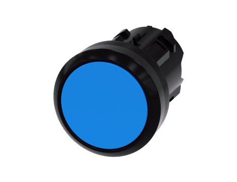 Przycisk 22mm tworzywo niebieski płaski bez samopowrotu odbl przez wciśnięcie SIRIUS ACT 3SU1000-0AA50-0AA0