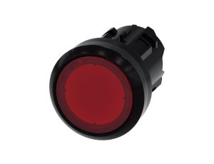 Przycisk podświetlany 22mm tworzywo czerwony płaski bez samopowrotu SIRIUS ACT 3SU1001-0AA20-0AA0