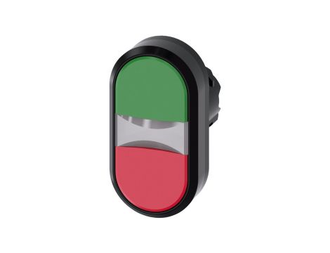 Przycisk podwójny podświetlany 22mm tworzywo zielony/czerwony przyciski płaskie z samopowrotem SIRIUS ACT 3SU1001-3AB42-0AA0