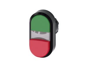 Przycisk podwójny podświetlany 22mm tworzywo zielony/czerwony przyciski płaski/wysoki SIRIUS ACT 3SU1001-3BB42-0AA0