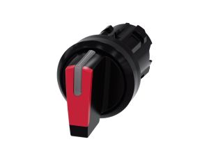 Przełącznik z możliwością podśw 22mm okrągły tworzywo czarny/czerwony kr pióro 3 poz 3SU1002-2BP20-0AA0