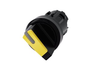 Przełącznik z możliwością podśw 22mm okrągły tworzywo czarny/żółty kr pióro 2 poz oi 3SU1002-2BC30-0AA0