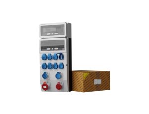 Rozdzielnica budowlana eXT-S/FI 32A 16A kempingowe 2x16A 8x230V + licznik 3 fazowy Schuko 0786