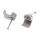 Spinka do kabli Prostokątna obejma do kabli, 1.5mm, materiał: PE, 9.9 x 8.5 x 8mm, RS PRO
