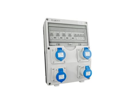 Rozdzielnica budowlana kempingowa TD-S/FI 4x230 gniazda Mennekes 7921