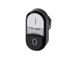 Przycisk podwójny podświetlany 22mm tworzywo biały /I/ czarny /O/ przyciski płaski/wysoki SIRIUS ACT 3SU1001-3BB61-0AK0