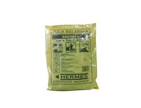 FOLIA 4 x 5m BUDOWLANA ŻÓŁTA HERMES