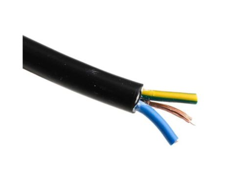 Sieciowy kabel zasilający 3 Core Polichlorek winylu PVC Sheath Czarny 7.6mm od , 300 V, 500 V