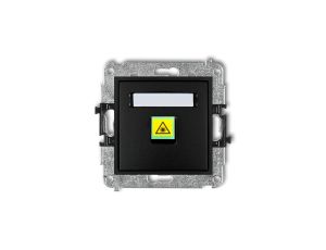 MINI Mechanizm gniazda światłowodowego/optycznego pojedynczego czarny mat 12MGOP-1