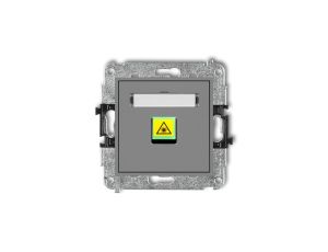 MINI Mechanizm gniazda światłowodowego/optycznego pojedynczego szary mat 27MGOP-1