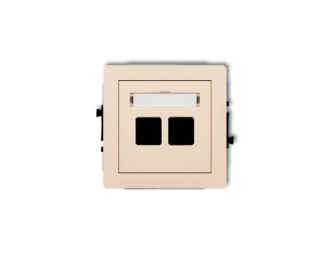 DECO Mechanizm gniazda komputerowego podwójnego bez modułu beżowy 1DGK-2p PT-GN-DE-80-01-ND-00