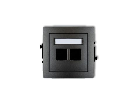 DECO Mechanizm gniazda komputerowego podwójnego bez modułu grafitowy 11DGM2p PT-GN-DE-80-30-ND-00