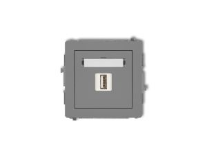 DECO Ładowarka USB pojedyncze 5V 2A szary mat 27DCUSB-3 GN-DE-78-01-27-00-00